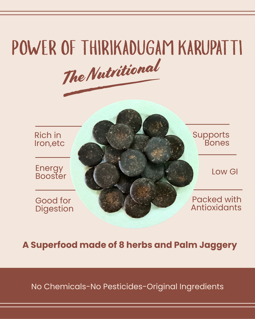 Thirikadugam Karupatti |Thirikadugam Palm Jaggery| Herbal Palm Jaggery | Natural Ayurvedic Immunity Booster