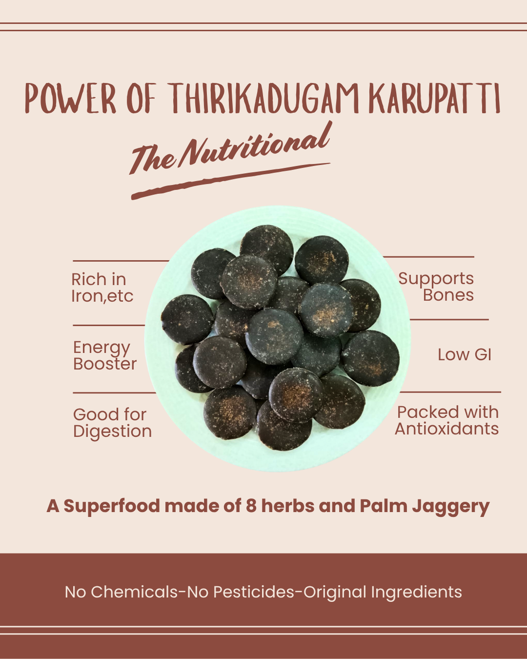 Thirikadugam Karupatti |Thirikadugam Palm Jaggery| Herbal Palm Jaggery | Natural Ayurvedic Immunity Booster