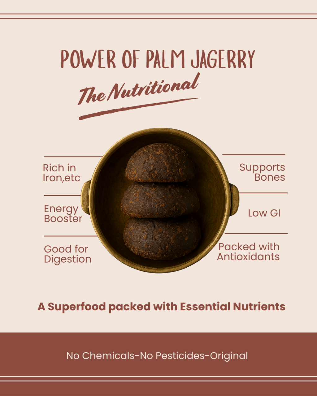 Nattu Palm Jaggery (Karupatti) – Traditional & Natural Sweetener from Palmyra Palm | Chemical-Free & Rich in Minerals