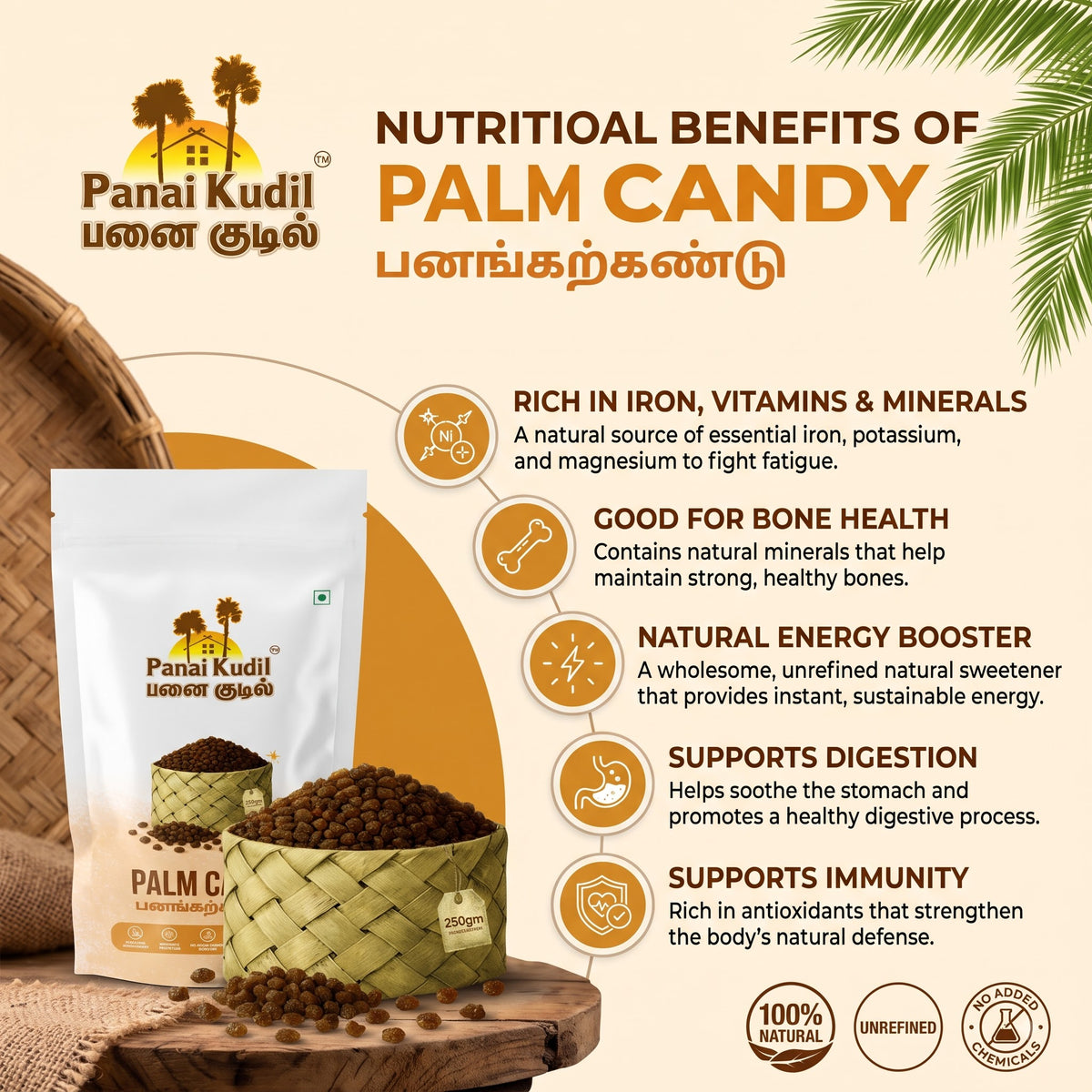 Palm Candy Crystals 250 g | Tad ka Mishri