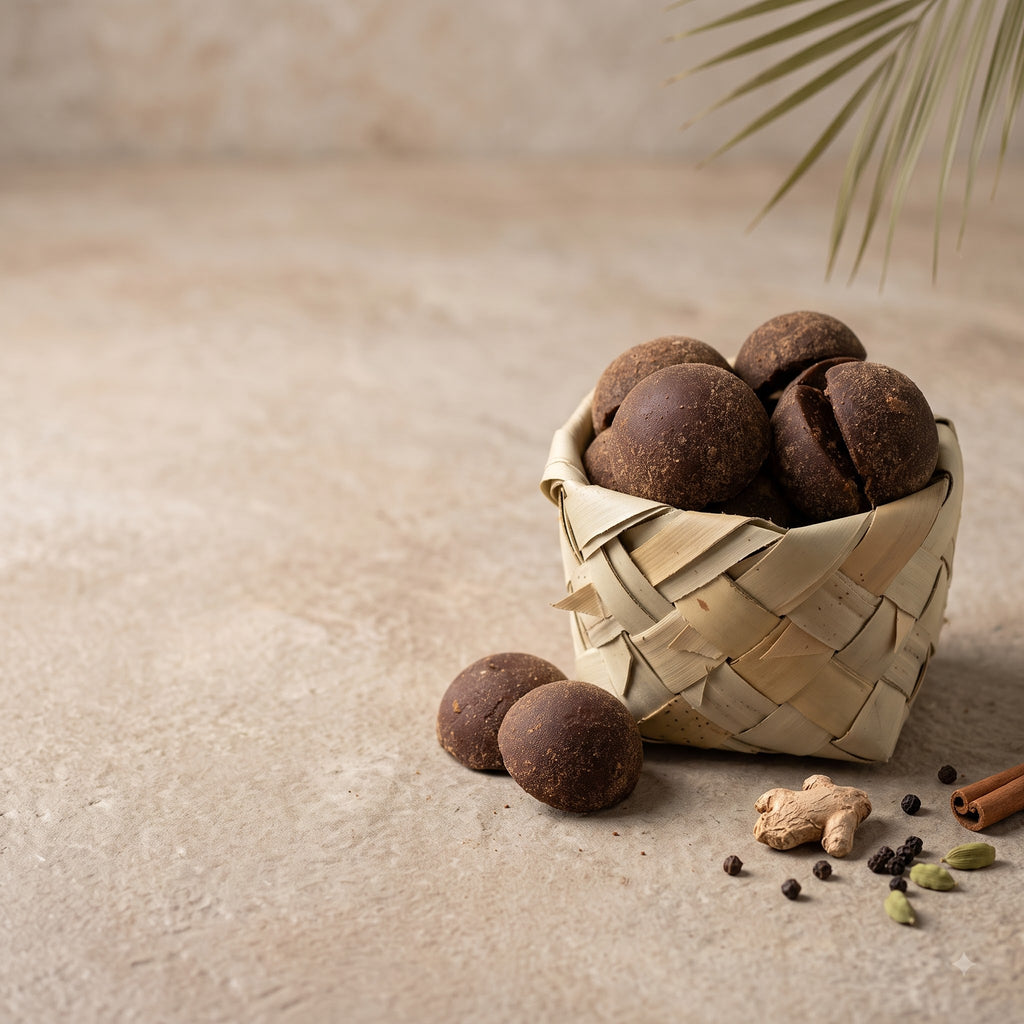 Tea Masala Karupatti (Tea Masala Palm Jaggery) 250g | Panai Kudil