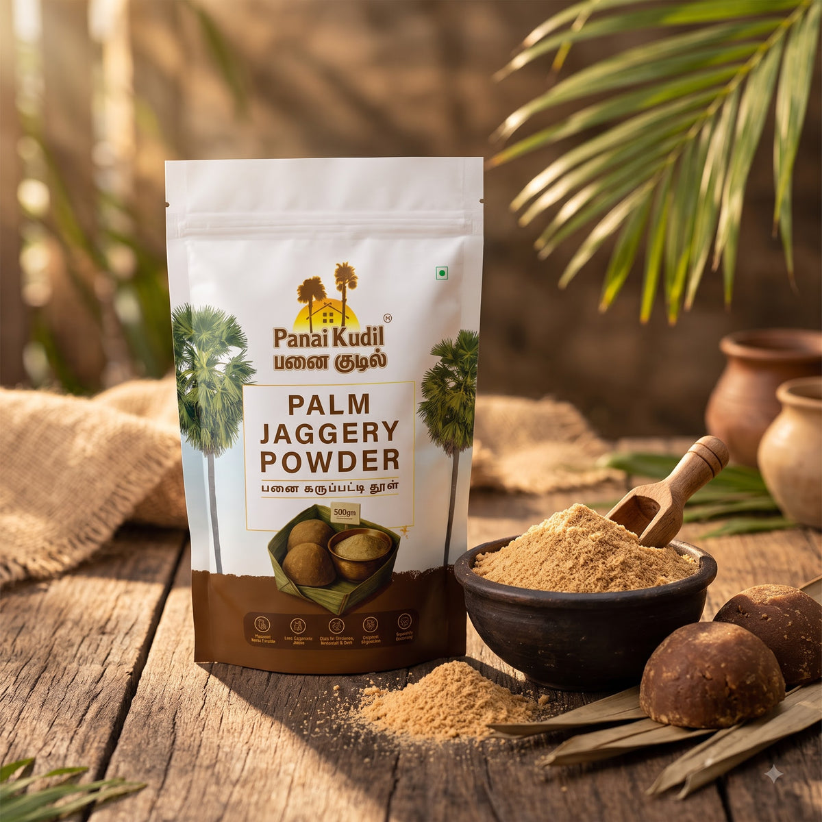 Palm Jaggery Powder 500 g – Palmyra Sweetener