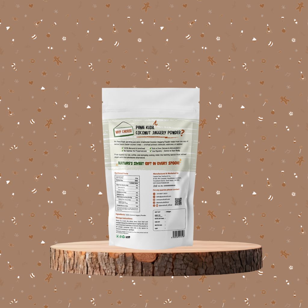 Coconut Jaggery Powder | Thennang Karupatti Powder | Unrefined Coconut Palm Jaggery | Natural Sweetener