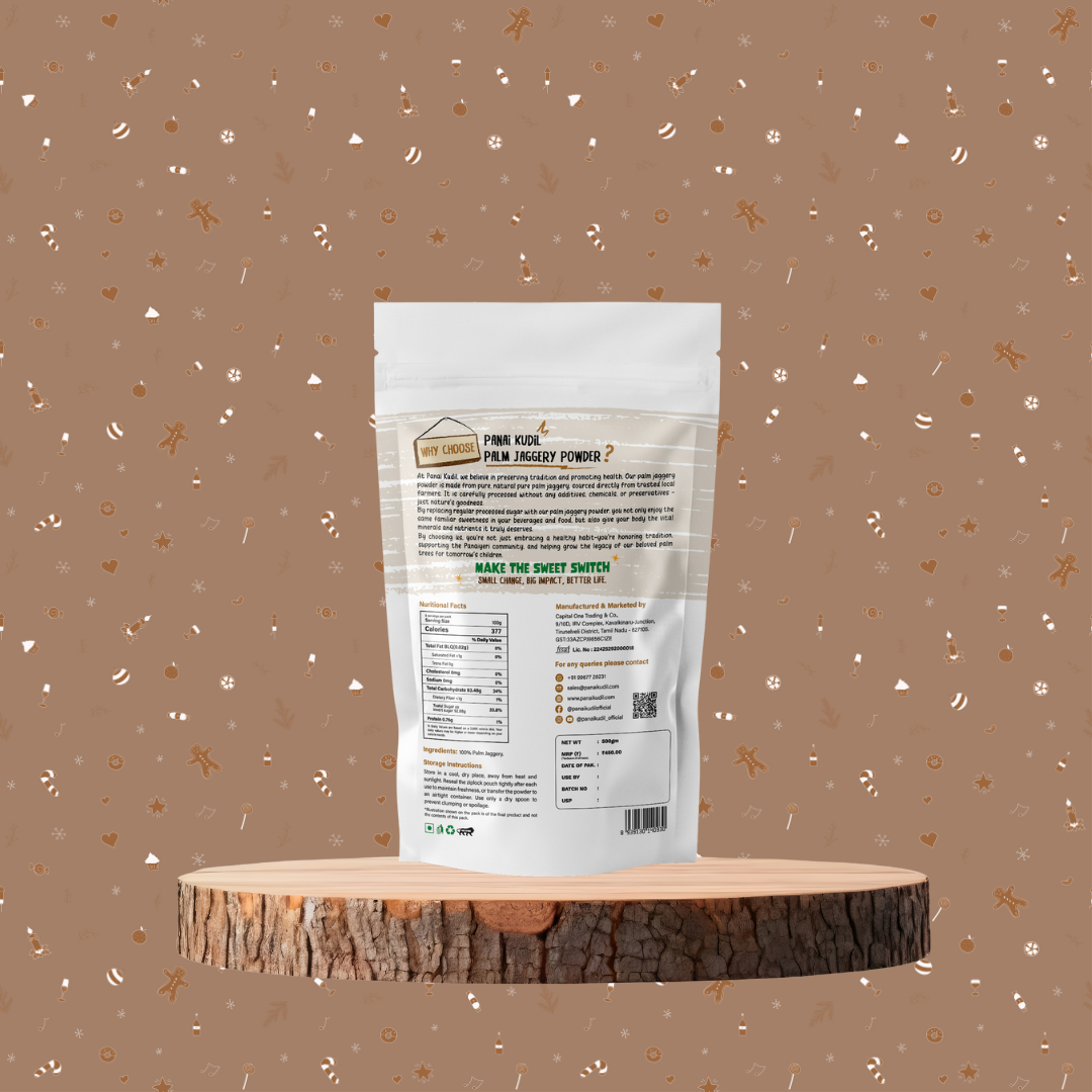 Palm Jaggery Powder – Natural, Low GI Sweetener | Karupatti | Tatti Bella